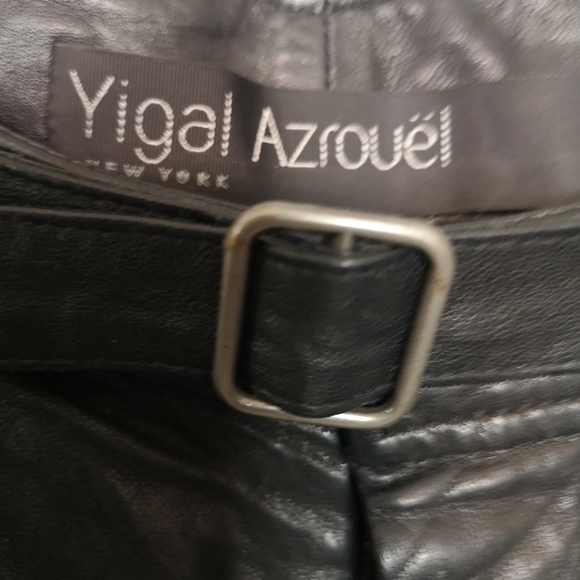 Vintage Yigal Azrouel Black Quilted Leather  Seasonless Bikercore Shorts - Picture 10 of 12